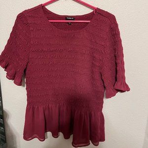 Torrid flutter sleeve flowy size 2X baby doll blouse.